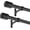 Matte Black 2 Pack, variant on 2 Pack Curtain Rods for Window 36 to 72 Inch, Adjustable 1-Inch Thicken Window Curtain Rod, Decorative Drapery Rods with Cap Finials and Aluminum Alloy Brackets, Warm Gold