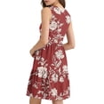 thumbnail image 6 of TaTaai Women Spring Summer V-Neck Random Print Sleeveless Button Front Long Dress Casual Fashion Soft for Beach Daily Holiday Outfit Gift, 6 of 7