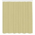 thumbnail image 3 of Ambesonne Retro Shower Curtain, Diamond Line Pattern, 69"Wx84"L, Yellow and Cream, 3 of 3