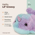 thumbnail image 3 of Bearington Collection Lil Groovy Plush Stuffed Animal Rainbow Narwhal, 8 inches for Child, 3 of 7