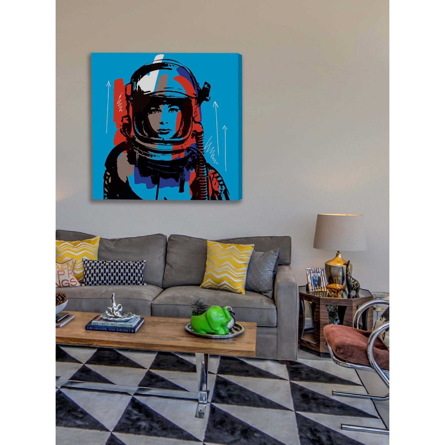 Marmont Hill "Astro III" by Josh Ruggs Painting Print on Wrapped Canvas