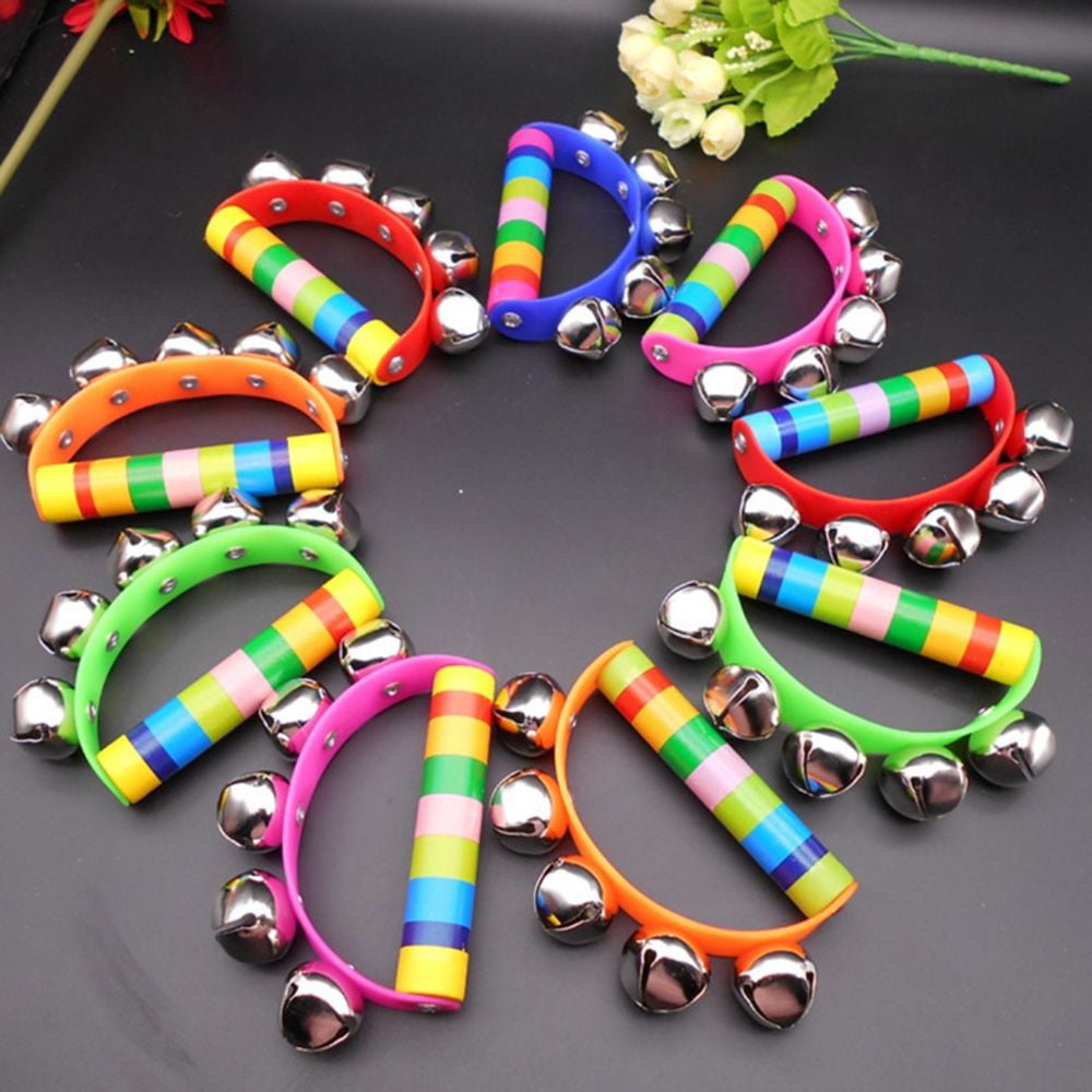 Kids Children Rainbow Wooden Toys 024 Months Baby Shaking Bell Musical