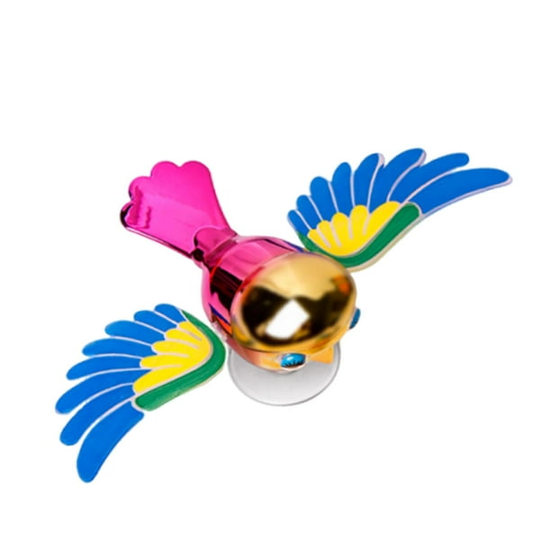 Juguete de pájaro para decoración de interiores de coche, divertido y interactivo, para bicicleta eléctrica, casco de compañía, decoración para Azul