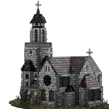 Medieval Cathedral Building Block Kit Bell Tower Kingdoms Castle Andrew's Church Model Toy Birthday Gift for Kid Adult
