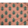 thumbnail image 4 of oneOone Polyester Lycra Peach Fabric Leaves & Paisley Block Sewing Material Print Fabric By The Yard 56 Inch Wide, 4 of 4