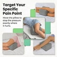 thumbnail image 3 of Sacred Thread Memory Foam Knee Pillow for Side Sleepers, Leg Pillow for Side Sleeping with Rayon Derived from Bamboo Cover, Knee Cushions for Sleeping (Bone) (White), 3 of 8