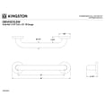 thumbnail image 2 of Kingston Brass GB1412CS Made To Match 12-Inch x 1-1/4-Inch O.D. Stainless Steel ADA Grab Bar in Brushed, 2 of 5