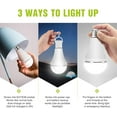 6 Pack Emergency Rechargeable Light Bulbs, 15W Equivalent LED Light