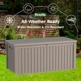 thumbnail image 3 of EasyUp 180 Gallon Resin Deck Box, Lockable Patio Outdoor Storage Box for Furniture, Garden Tools and Tools Storage, Waterproof Outside Storage Boxes, 3 of 8