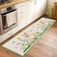 thumbnail image 2 of Runner Rug 2'x6', Happy Easter Bunny Washable Non-Slip Hallway Runner Rugs, Spring Floral Burlap Sage Green Plaid Bedside Rugs Floor Mats Carpet Runners for Kitchen Bathroom Laundry Room, 2 of 8