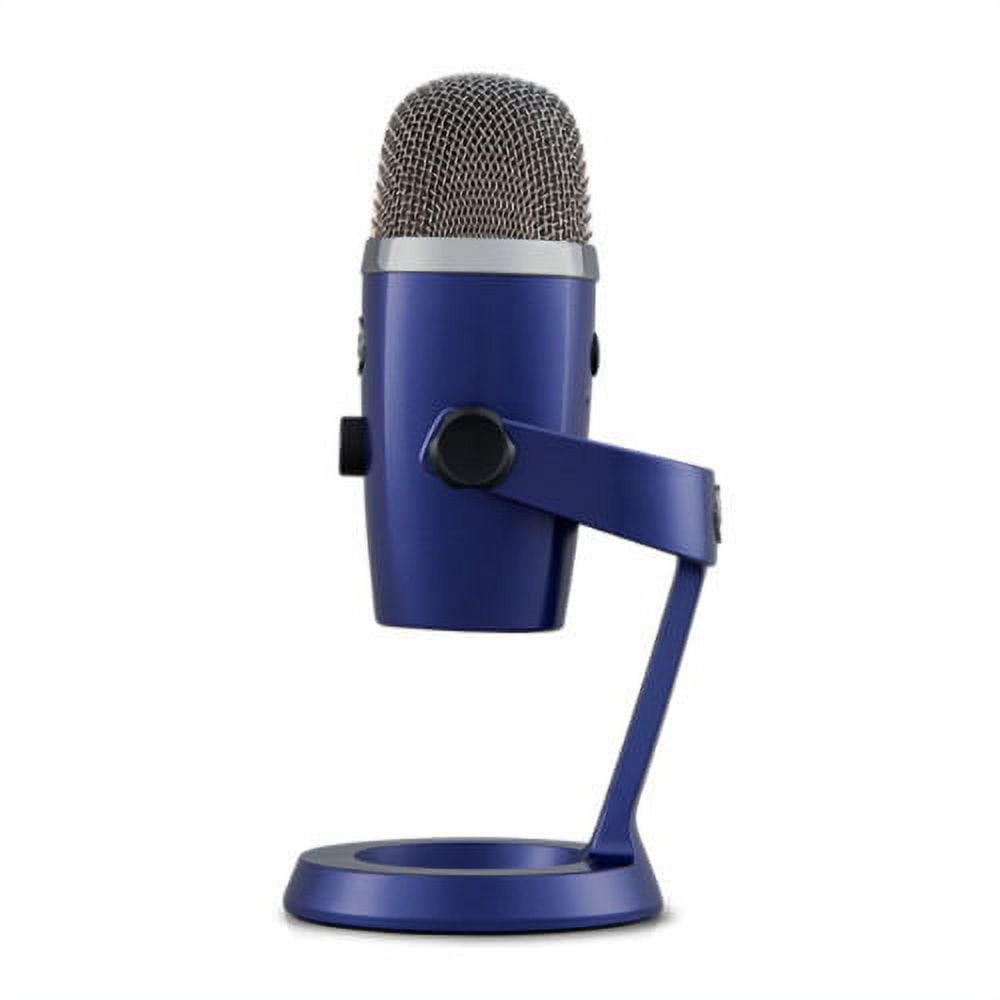 Blue Yeti Nano USB Mic (Vivid Blue) with Headphones and Knox Gear 