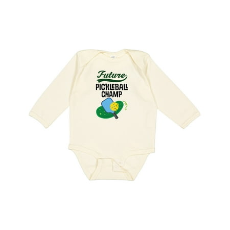 

Inktastic Future Pickleball Champ Gift Baby Boy or Baby Girl Long Sleeve Bodysuit