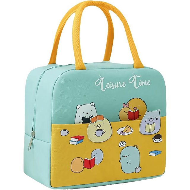 Cute Cartoon Animals Leisure Time Lunch Bags For Kids Reusable Insulated Lunch Box Female White Collar Nurse Student Office Worker Lunch Tote Bag