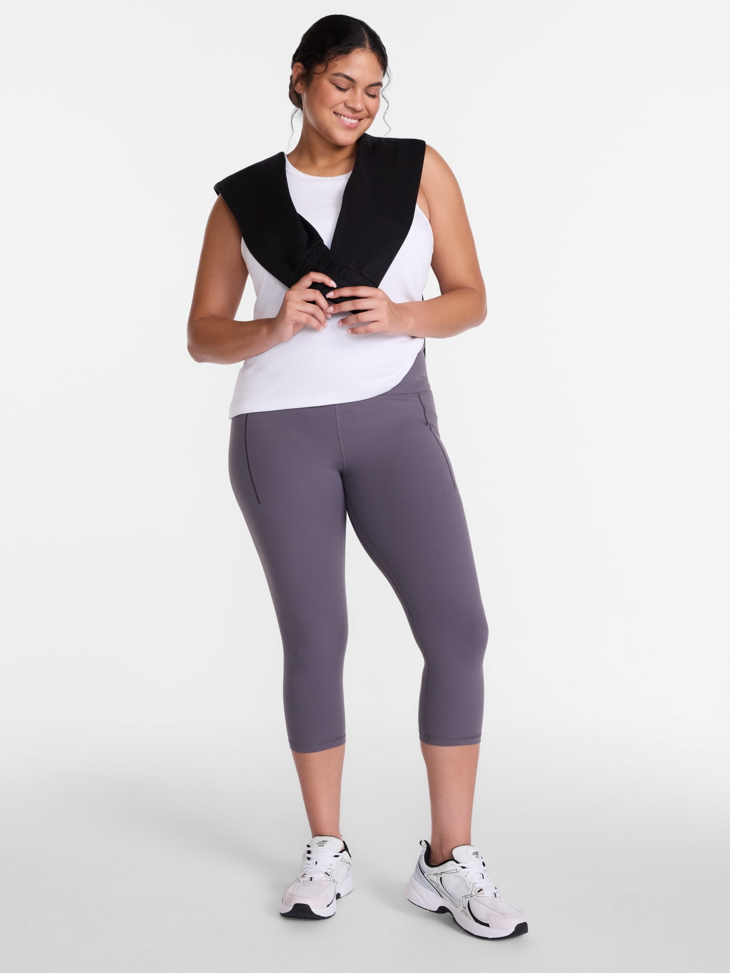 Avia Women's and Women's Plus SoftSculpt High Rise Capri Leggings, Sizes XS-4X