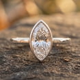 thumbnail image 4 of Rosec Jewels Lab Grown Diamond Marquise Engagement Ring 1 Carat (E-VS1 Grade) - Bezel Set Diamond Ring - with Jewelry Box, 925 Sterling Silver, US 4.00, 4 of 8