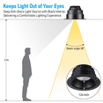 thumbnail image 5 of 4 Pack 5CCT Round Adjustable Trimless 4-Inch LED Gimbal Recessed Light, 15W 120V Dimmable Ceiling Canless Downlight with J-Box, 2700K/3000K/3500K/4000K/5000K Selectable, Black, 5 of 8