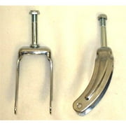 New Solutions CF030P E&J 8 in. Caster Fork Fits for Wheelchair, Chrome - 10 x 3 x 4 in.
