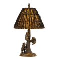 thumbnail image 1 of 150W Resin Body Table Lamp with Bear Design & Twig Shade, Bronze, 1 of 1