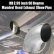 thumbnail image 2 of 2uds OD 2.99 Pulgadas 90 Grados Curva Escape Tubo Mandril Curva Codo, 2 of 7