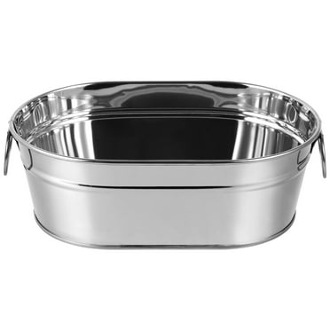 NUOLUX 1Pack Stainless Tubs Simple and Bright Style for Beverage Holder Party