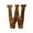 W, variant on Grandest Birch Number Figurine Flat Back Bark Surface Wood Fine Workmanship Number Art Ornament for Party Delicate Solid Decorativ