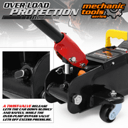 M-AUTO Heavy Duty Hydraulic Trolley Service/Floor Jack with Blow Mold Carrying Storage Case, 2 Ton (4,000 lb) Capacity, Black