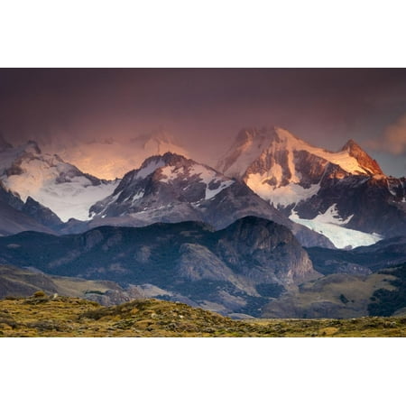 Sunrise over the Peaks Near Mount Fitz Roy in Los Glacieres National Park, Argentina Print Wall Art By Jay