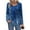 Blue Flower MZ845, variant on Womens Tunic Tops Leopard Long Sleeve Loose Fit T Shirts Pleated Casual Blouses for Leggings Plus Size