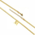 Gold Letter Name Bracelets for Women, 14K Yellow Gold 16CM Flat Blade