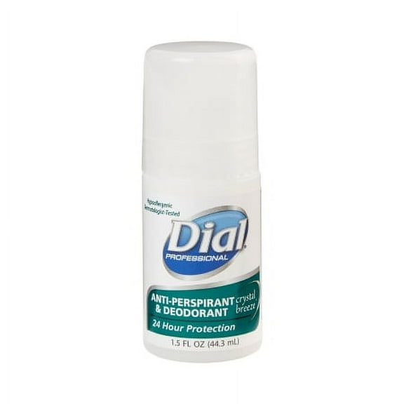 New Dial Crystal Breeze Anti-perspirant Deodorant Roll-on 1.5oz EACH