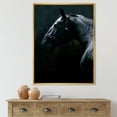 thumbnail image 2 of Designart 'Close Up Of Thoroughbred Nonius Stallion Horse II' Farmhouse Framed Canvas Wall Art Print, 2 of 5