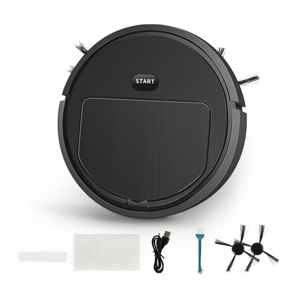 Mini barredora eléctrica USB Tipo-C Carga 1200mAh Robot de barrido inteligente (Negro)