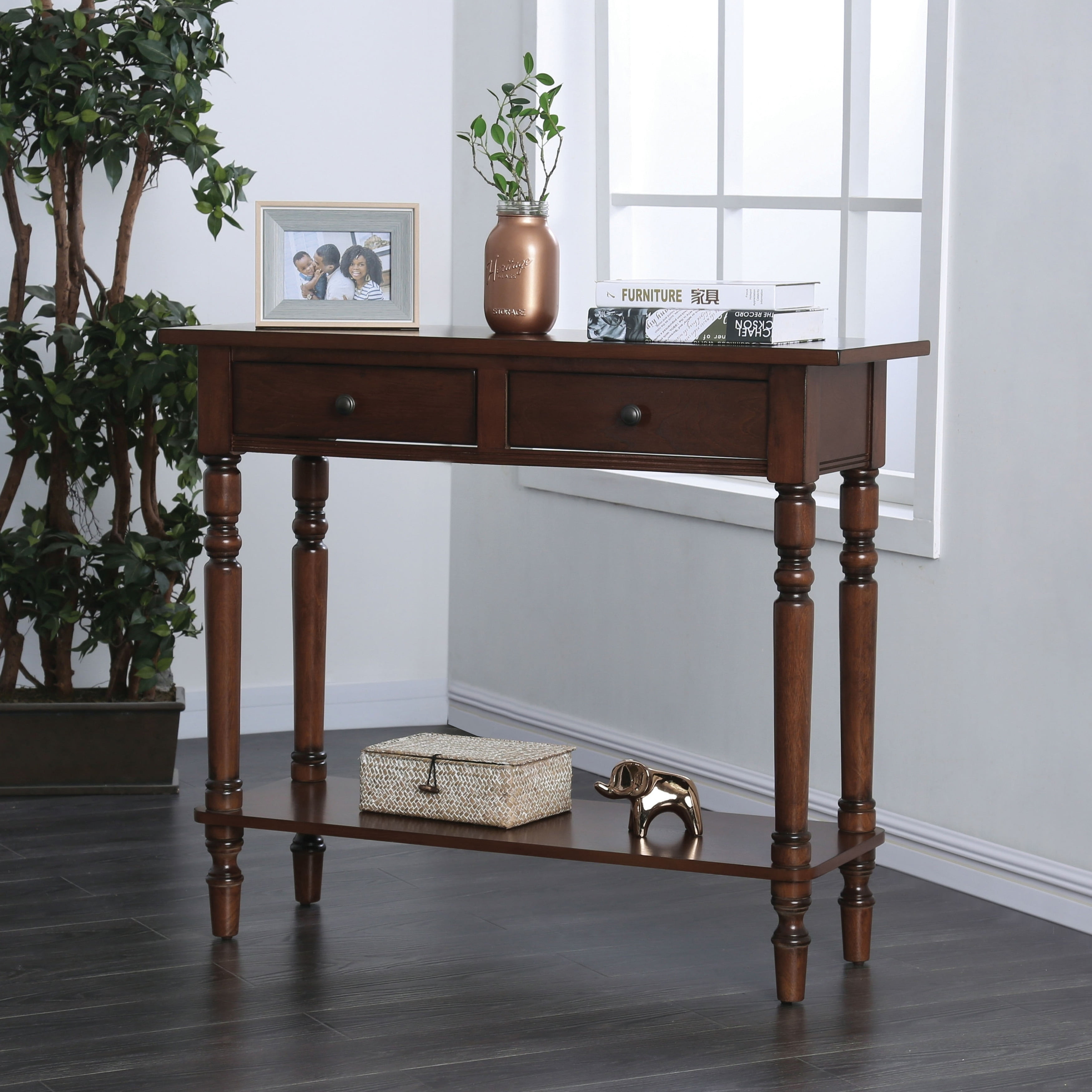 Furniture of America Jeln Traditional Wood Entryway Console Table