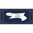thumbnail image 4 of Saying Piggy Bank, Frame with Sleeping Ghost Text on Dark Blue Backdrop, Ceramic Coin Bank Money Box for Cash Saving, 3.6" X 3.2", Pale Grey Dark Blue, by Ambesonne, 4 of 4