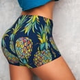 thumbnail image 2 of Sikiie Colorful Pineapples Print Workout Shorts Women Scrunch Butt Gym Shorts Seamless High Waist Tummy Control Yoga Biker Athletic Shorts, 2 of 5