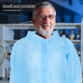 thumbnail image 4 of Batas de laboratorio desechables, batas de laboratorio no tejidas, traje protector transpirable, 10 Uds., 4 of 6
