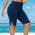 thumbnail image 5 of Posijego Women's Plus Size Biker Shorts Athletic Shorts High Waist Workout Running Yoga Gym Cycling Shorts with Side Slits, 5 of 6