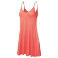 thumbnail image 2 of Doublju Women's Casual Spaghetti Loose Swing Slip Dress (Plus Size Available), 2 of 4