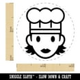 thumbnail image 2 of Occupation Chef Cook Woman Icon Self-Inking Rubber Stamp Ink Stamper - Brown Ink - Mini 1/2 Inch, 2 of 7
