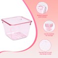 thumbnail image 7 of Trotianingyu 25 PCS Pink Plastic Drawer Organizers Set,4 Size Bathroom & Vanity Drawer Organizer Trays, Storage Bins for Makeup, Kitchen & Office, 7 of 7
