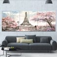 thumbnail image 1 of Designart - Eiffel avec Fleurs Roses - Impression sur Toile Paysage, 1 of 3