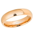 thumbnail image 2 of 5mm Rose Gold Dome Tungsten Wedding Band - Polished Comfort Fit Tungsten Carbide Ring - Anniversary Ring - TN332s15, 2 of 3