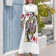 thumbnail image 3 of Vestido largo con naipes de corazones vestidos de cóctel vestidos para mujer 2024, 3 of 4