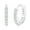 Silver, variant on Huggie Earrings, 925 Sterling Silver, 10 CZ Diamonds