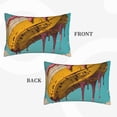 thumbnail image 2 of Sikiie Melting Banana Fantasy Print Plush Pillow Cover, Wrinkle-proof and Stain-resistant Pillow Protector without Pillow Core, Home Decoration-16"x24", 2 of 6