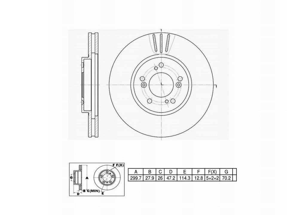 Winstop Brake Rotor, Front WS233732, Acura RL 2004-1999