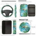 thumbnail image 5 of Uorisanigo Tropical Turtle Car Seat Cover Seat Protector 18 PCS, with Steering Wheel Cover Armrest Covers Cushion Seatbelt Pads Cup Holder Coaster Headrest Handbrake Gear Shift Covers Key Chains, 5 of 7