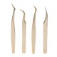 thumbnail image 4 of 8PCS Eyelash Extension Tweezers Set Stainless Steel Straight Curved Tip Tweezers for Beauty Eyelash Tools Pearly Gold, 4 of 4