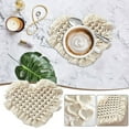 thumbnail image 3 of Tahtuvzn Kitchen Decor Hand-woven Cotton Rope Love Placemat Heat Bowl Pad Fringed Coffee Pad, Christmas Gifts, 3 of 6