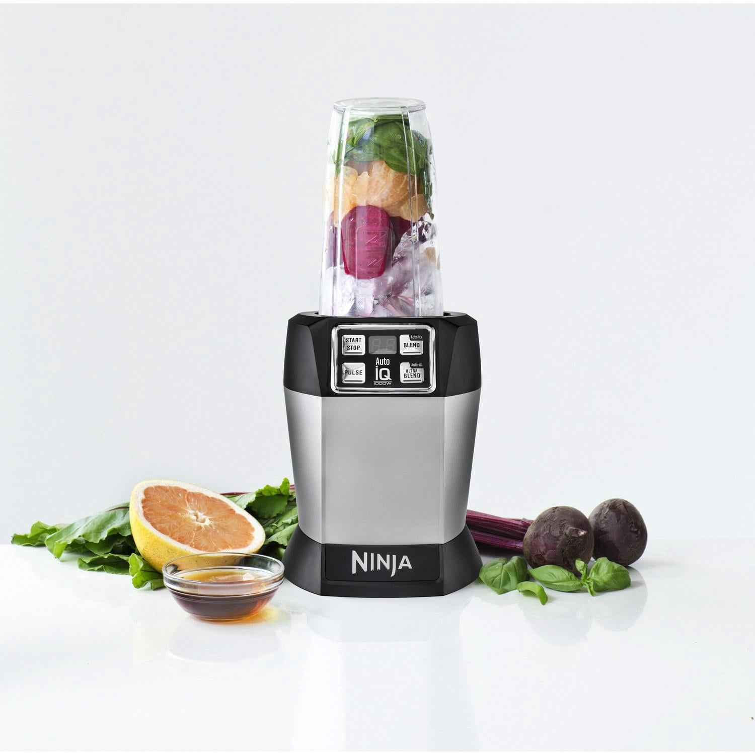 Ninja BL480 Black & Silver Nutri Ninja Auto-iQ Blender 4 speeds